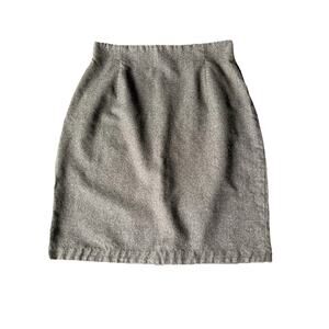 Vintage Burberrys London Gray Wool Pencil Skirt | Classic Tailored | Small Fit